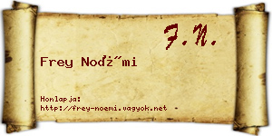 Frey Noémi névjegykártya